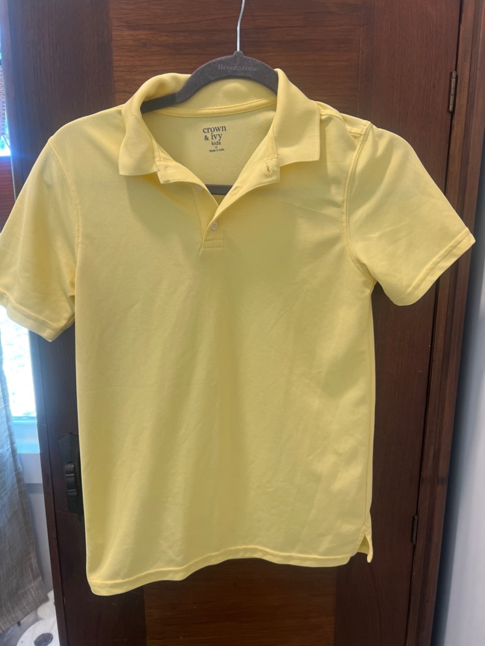 crown & ivy Lightweight Yellow Polo Shirt